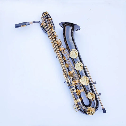 Free Shipping Professional Baritone Saxophone Brass Tube Unique Black Nickel Plated Surface Instrument Sax With Case Mouthpiece