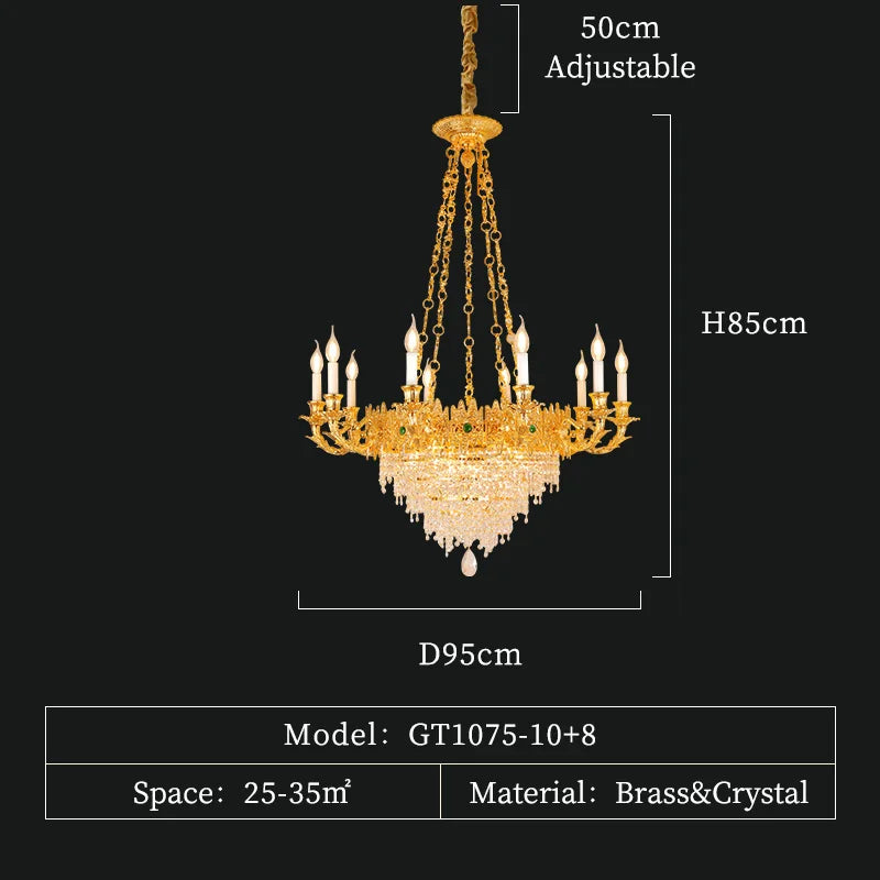 French Duplex Building Large Chandelier Villa Hall Living Room Light Hotel Lobby Light Luxury Crystal Lamp Long Chandelier