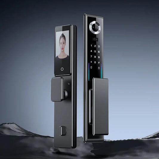 Fully automatic facial recognition fingerprint lock, home anti-theft door intelligent door lock APP, remote active visual