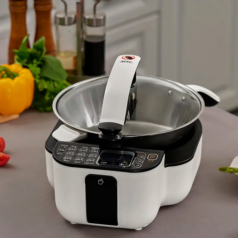 Gemside Multi-functional Automatic Cooking Robot 2-3L Intelligent Multi-purpose Electric Wok Smart Hot Pot 220V