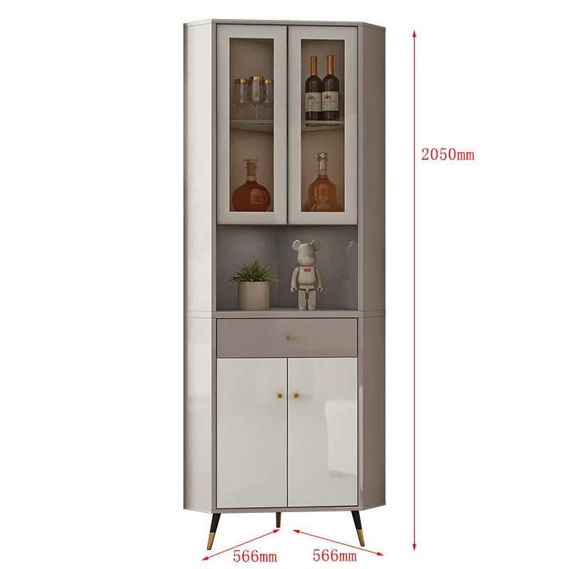 Glass door triangle wine cabinet luxury high-end corner cabinet hand display cabinet red wine cabinet corner cabinet