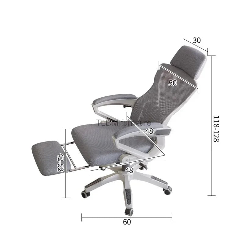 Glides Ergonomic Office Chair Wheels Back Luxury Comfy Office Chair Gaming Boys Home Sillas De Oficina Furniture Decoration