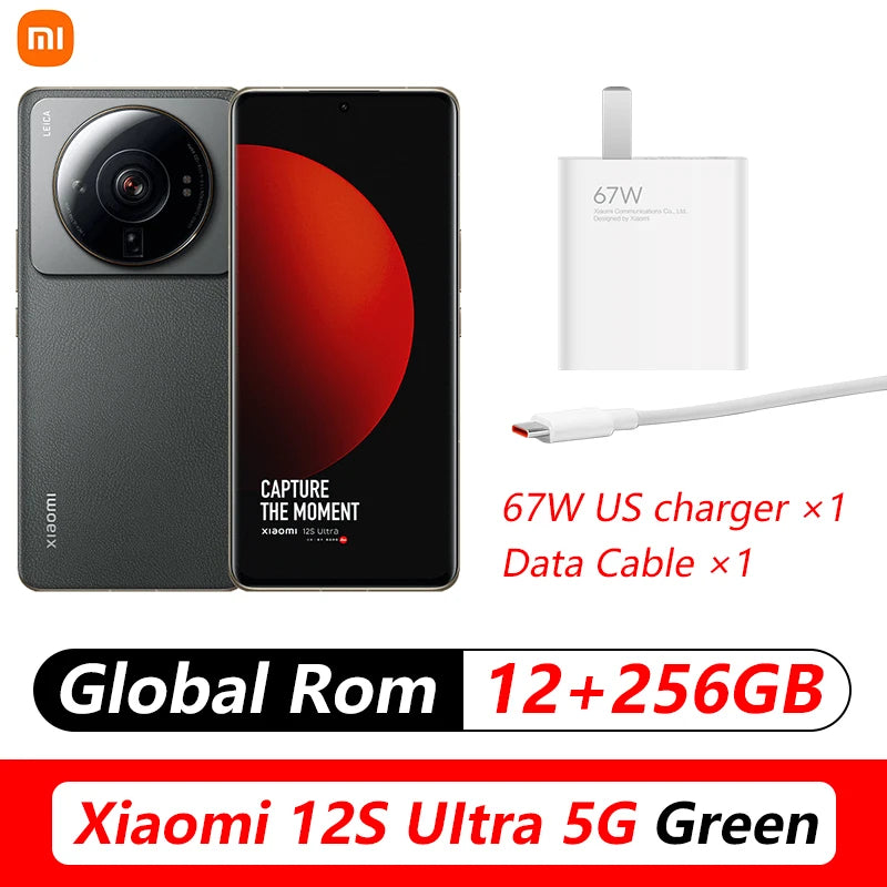 Global Rom Xiaomi 12S Ultra 12GB 256GB 6.73 inch 2K AMOLED flexible display Snapdragon Gen 8+ Octa Core 67W Fast Charge NFC