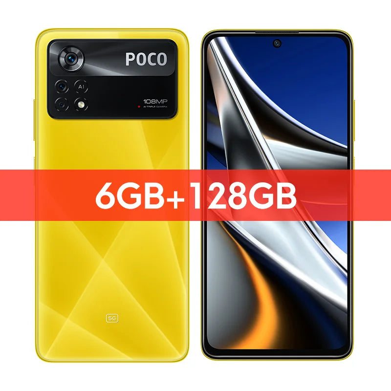 Global Version POCO X4 Pro 5G Smartphone Snapdragon 695 128GB/256GB 108MP Camera 120Hz AMOLED Display 67W Turbo Charging NFC