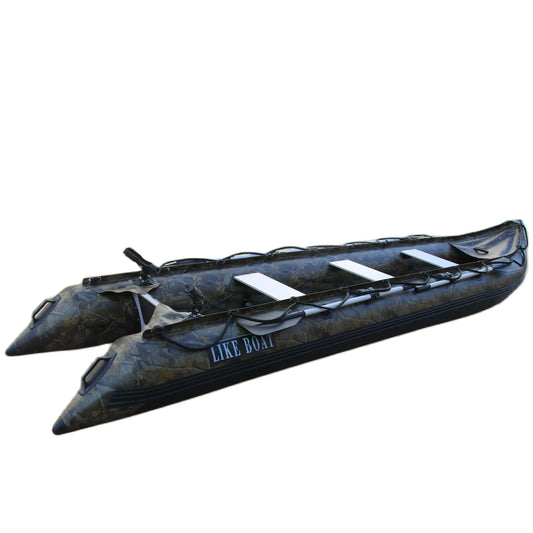 Goboat GTK470 Inflatable Boat CE Outdoor Camouflage Watercrafts 3 Persons Carp Fishing Kayak Drifting Rowing Camping Equipment