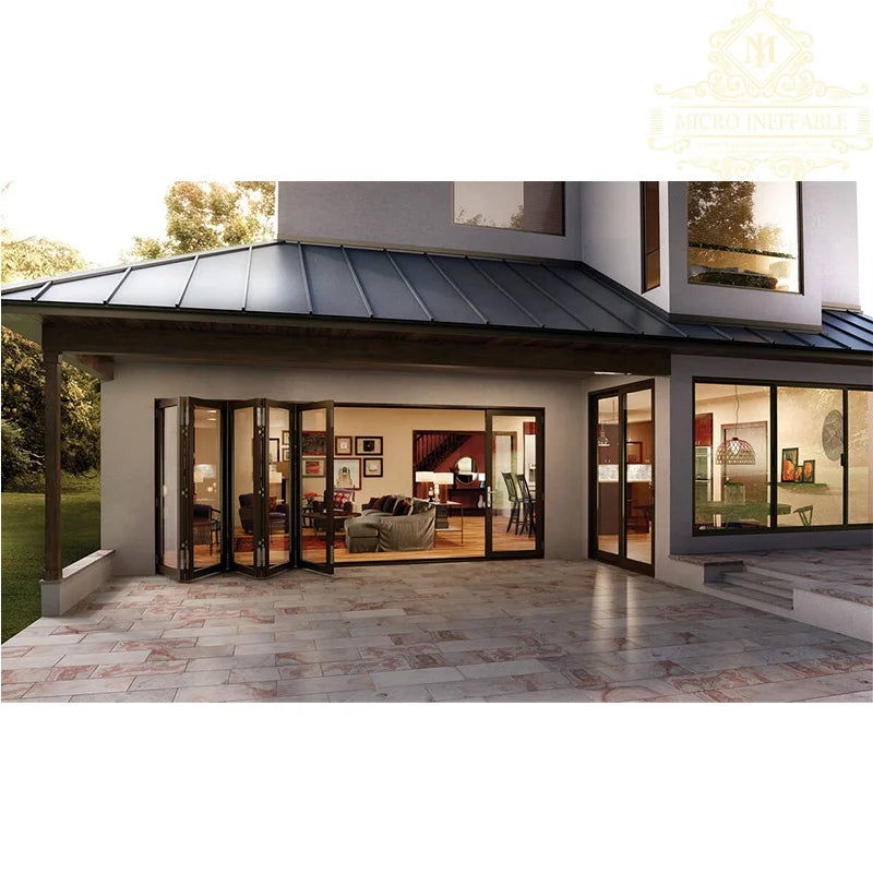 Goods That Sell Well Interior Soundproof Patio Doors Double Tempered Glass Aluminum Bi Fold Door