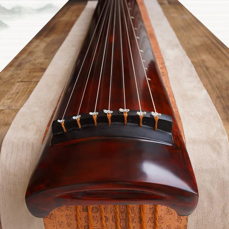 Guqin lyre zither raw lacquer old Chinese fir antlers pure hand-made stringed instrument