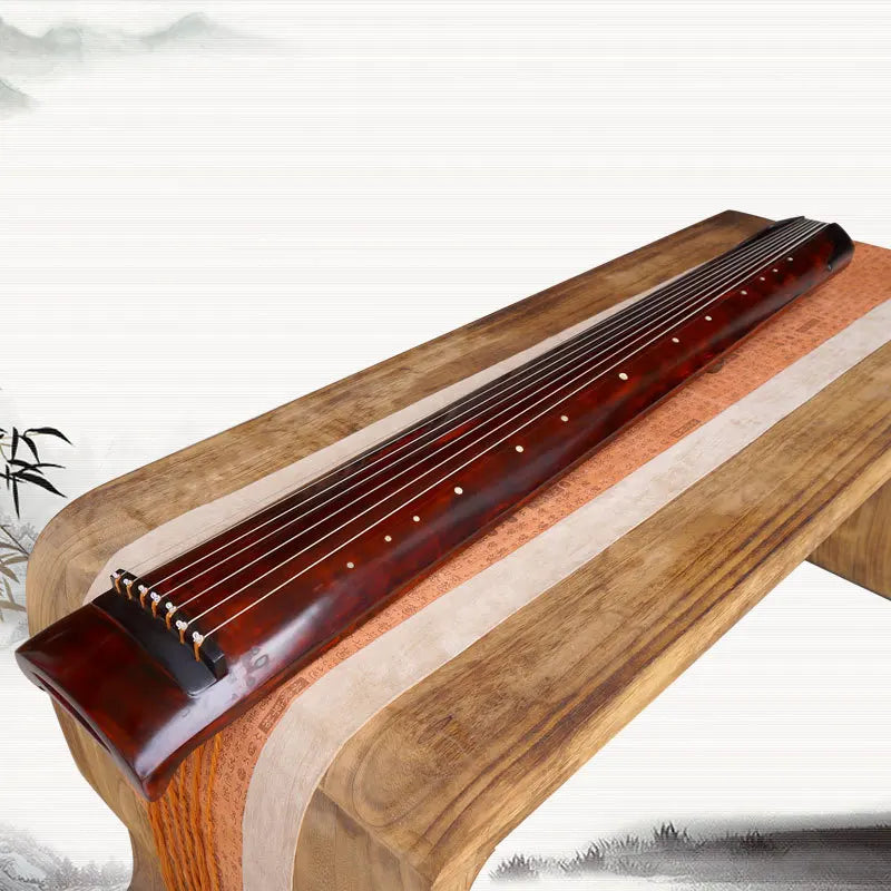 Guqin lyre zither raw lacquer old Chinese fir antlers pure hand-made stringed instrument