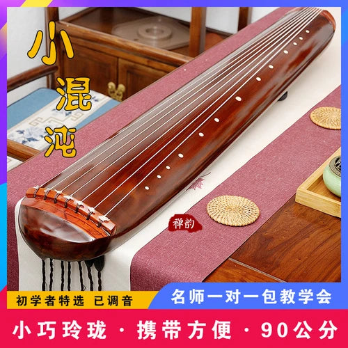 Guqin zither Portable Practice Handmade Fuxi Chaotic lyre