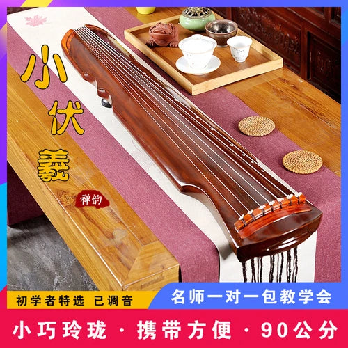 Guqin zither Portable Practice Handmade Fuxi Chaotic lyre