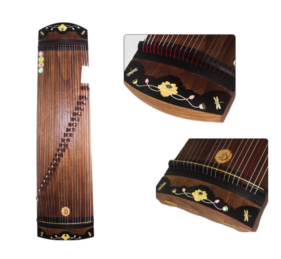 Guzheng 125CM Dragonflies and flower patterns Chinese stringed instruments