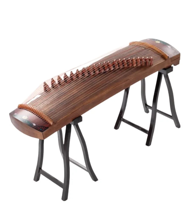 Guzheng 125cm lotus figure 21 strings Golden sandalwood material China stringed instruments