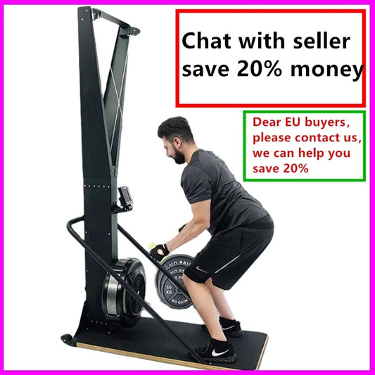 Gym fitness equipment ski machine rower machine factory erg skiing trainer crossfit ski machine rowing machine