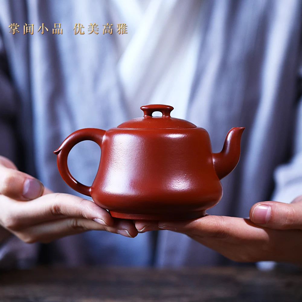 |H pot spring boutique yixing are recommended by Hu Qichun all hand household teapot undressed ore dahongpao zen bell