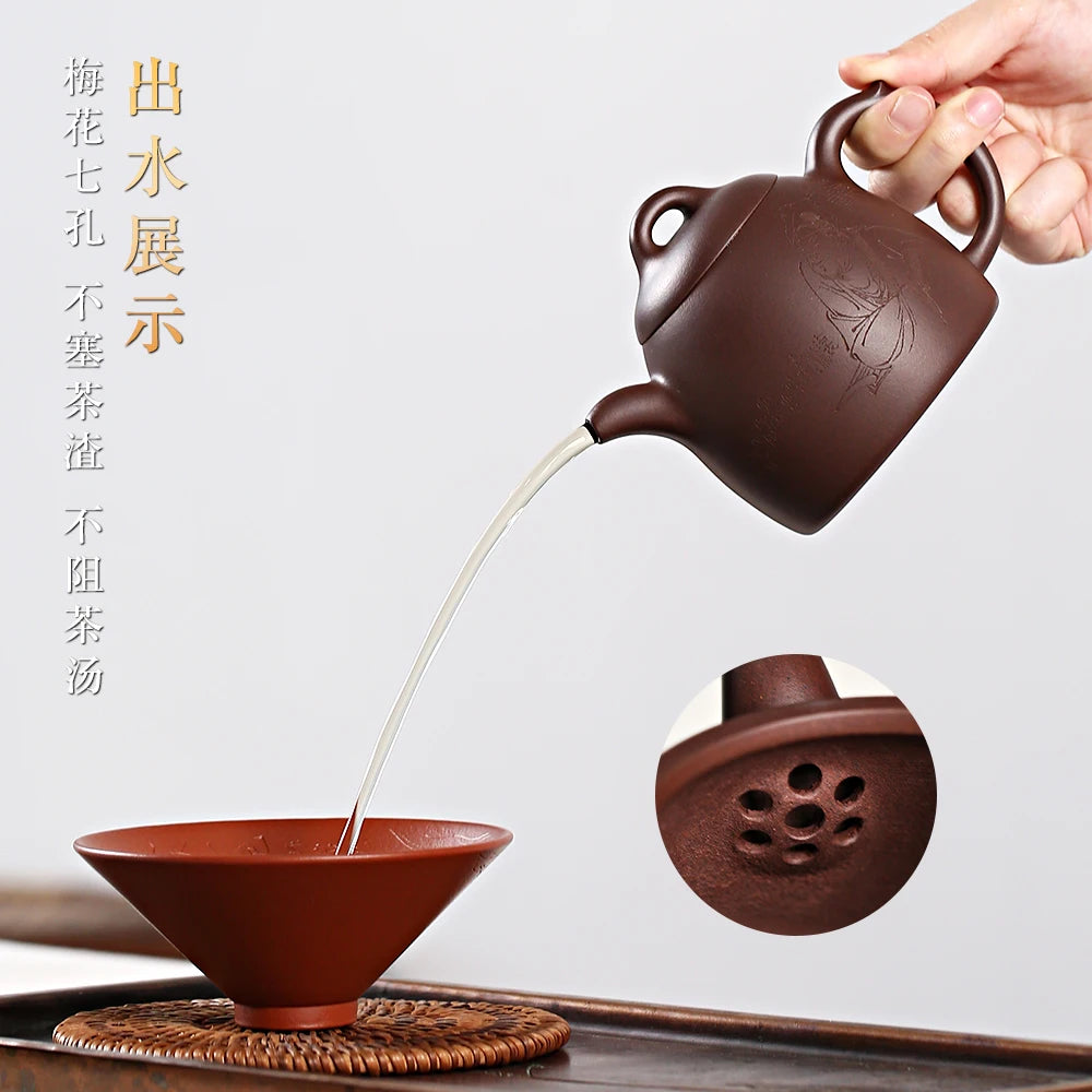 |H pot spring yixing are recommended by Malaysia is pure manual kung fu teapot undressed ore old Qin Quan purple clay pot