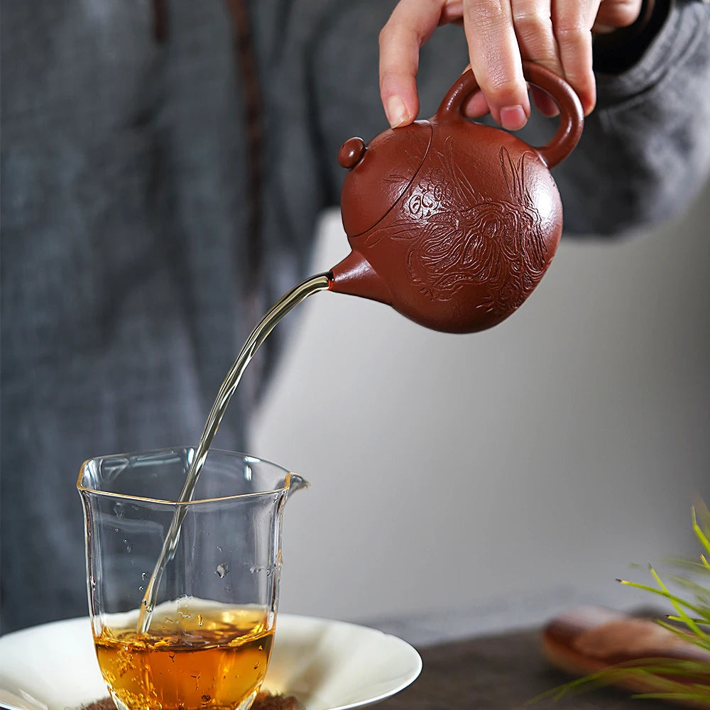 |H pot spring yixing are recommended by Malaysia  pure manual kung fu tea teapot undressed ore dahongpao dragon egg