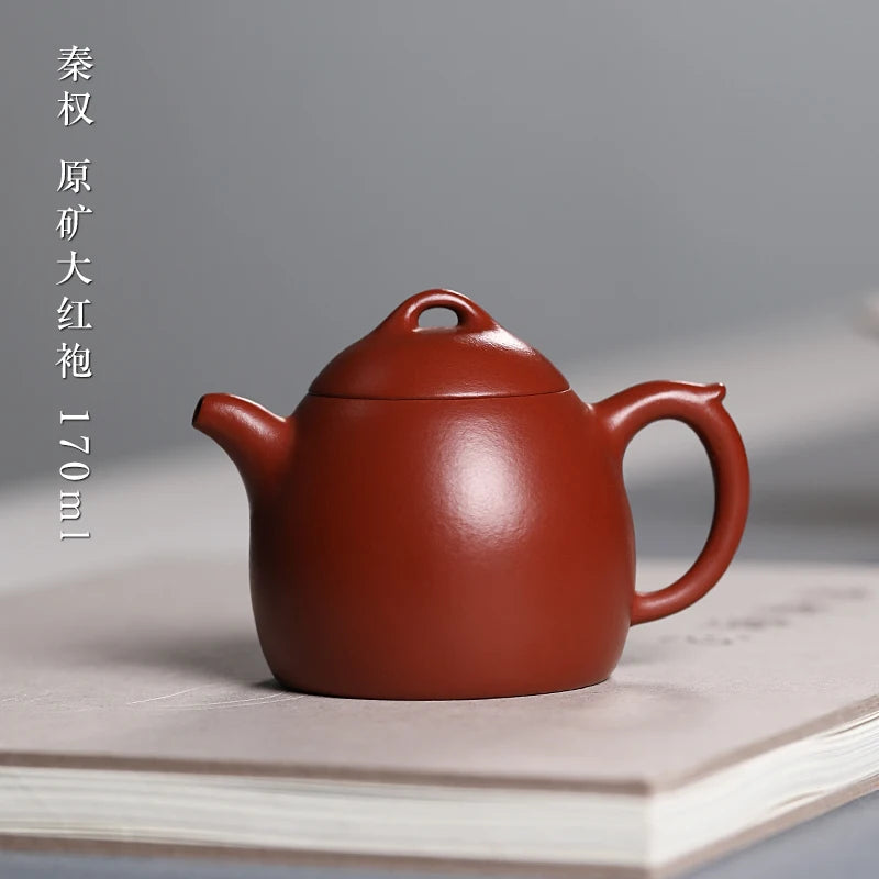 |H pot spring yixing are recommended by Shang Huagang pure manual small household teapot undressed ore dahongpao Qin Quan