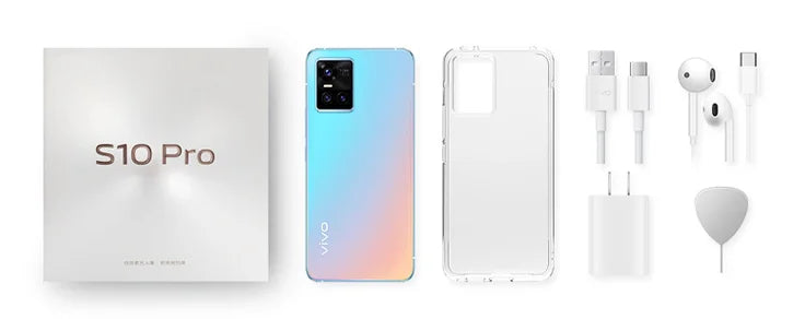 New Vivo S10 Pro 12GB 256GB 5G SmartPhone 6.44'' 2400x1080 AMOLED Screen 44W Charge 4050mAh Battery 108MP Camera Android 11 NFC