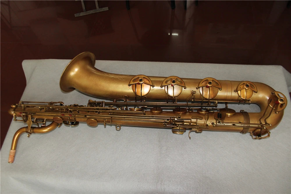 High Grade professional Vintage Nickel Tone Eb Baritone Saxophone