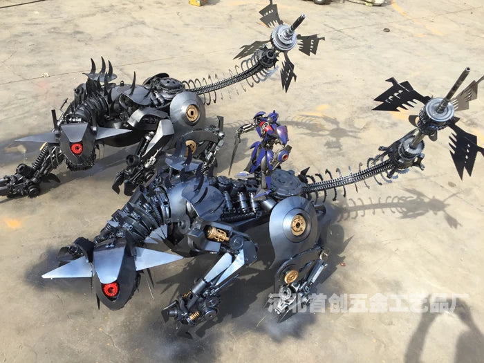 Iron Mechanical Dog Large Robot Creative Decoration Welding Large Transformer Mold Gear Industrial Wind