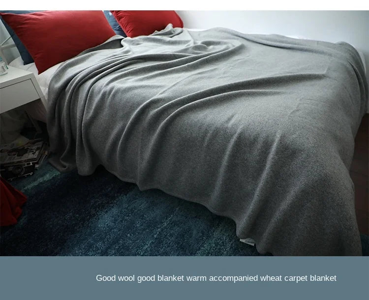 European-style autumn  winter pure cashmere blanket bed blanket double increase soft skin-friendly winter thick warm