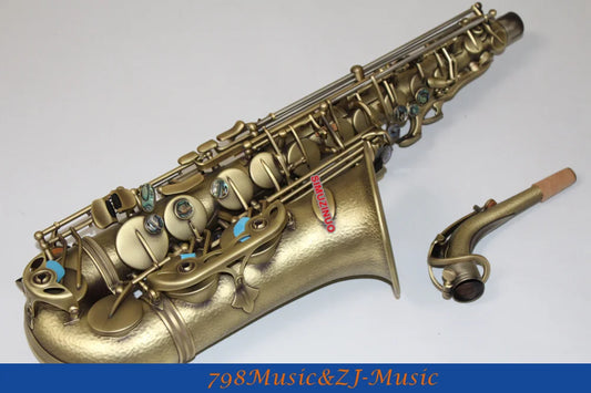 HANDMADE BODY NEW Professional Eb Alto Saxophone Germany Brass-Antique Brass