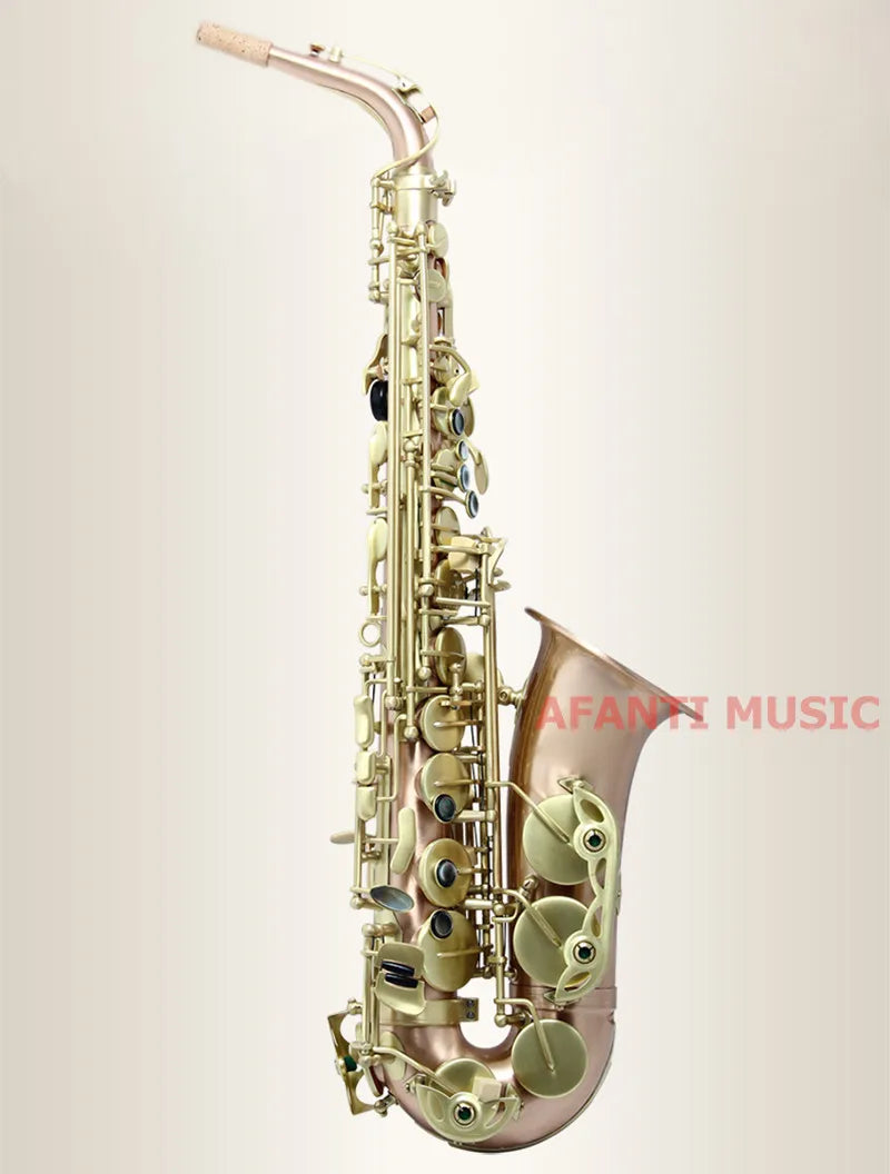 Afanti Music Eb tone / Phosphor Bronze Copper / Gold finish Alto Saxophone (ASE-327)