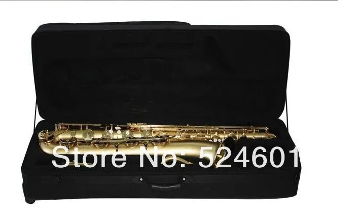 Fast Shipping Unbranded Professional Baritone Saxophone Matte Gold Baritone Sax Surface Gold Lacquer Saxofone