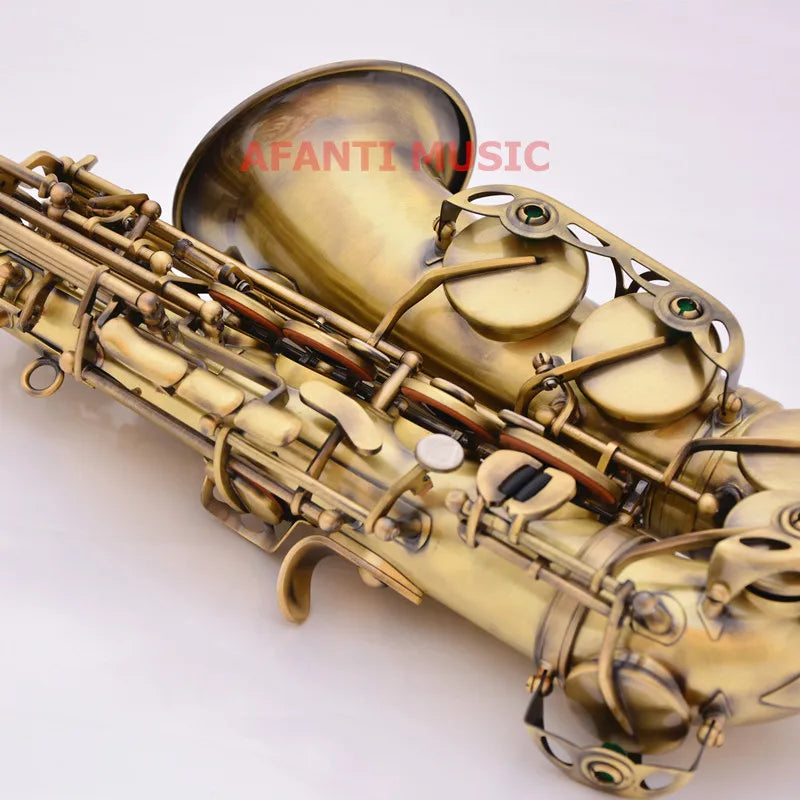 Afanti Music Eb tone / Brass body / bronze Alto Saxophone (ASE-156)