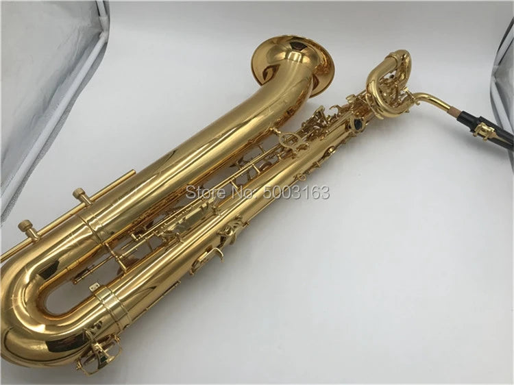 BULUKBrand Instrument Baritone Saxophone E Flat Gold Lacquer Surface Brass Tube High Quality SaxWith Mouthpiece Canvas Case