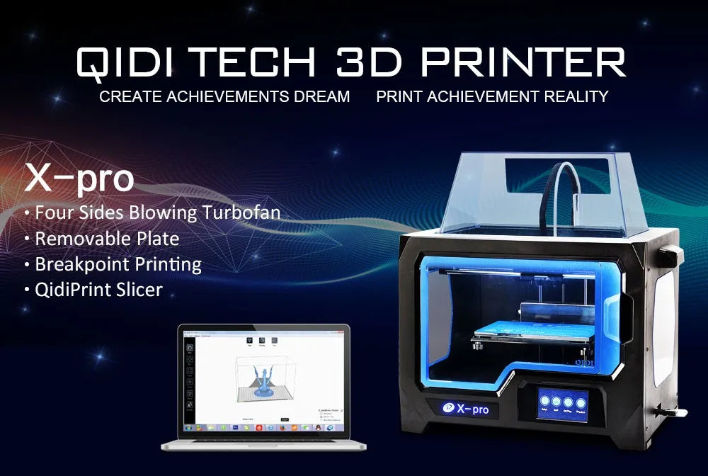 X-Pro double nozzle FDM 3D printer metal frame intelligent high precision quasi-industrial grade