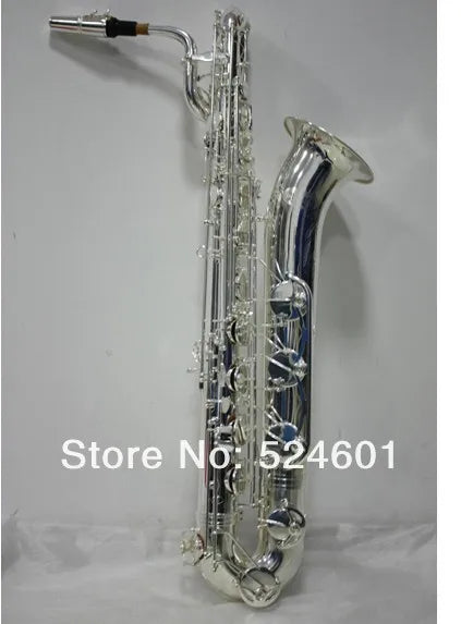 Professional Baritone Saxophone High Quality Brass Silver Plated Musical Instrument Eb Falling Tune E (F) Saxofone Free Shipping