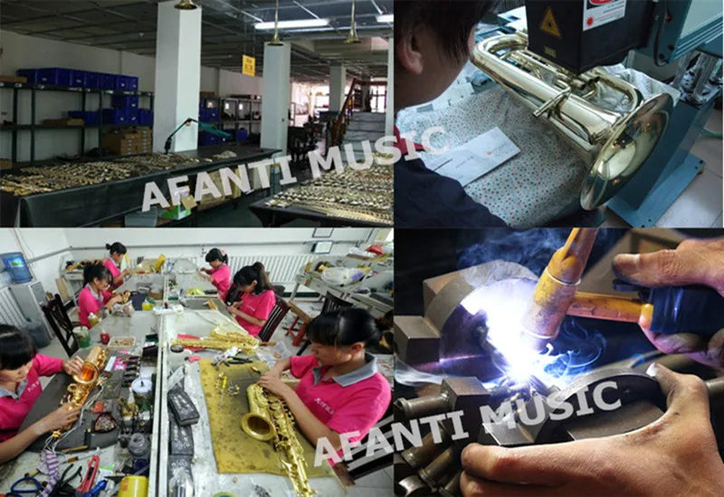 Afanti Music Eb tone / Brass body / Gilding Alto Saxophone (ASE-482)