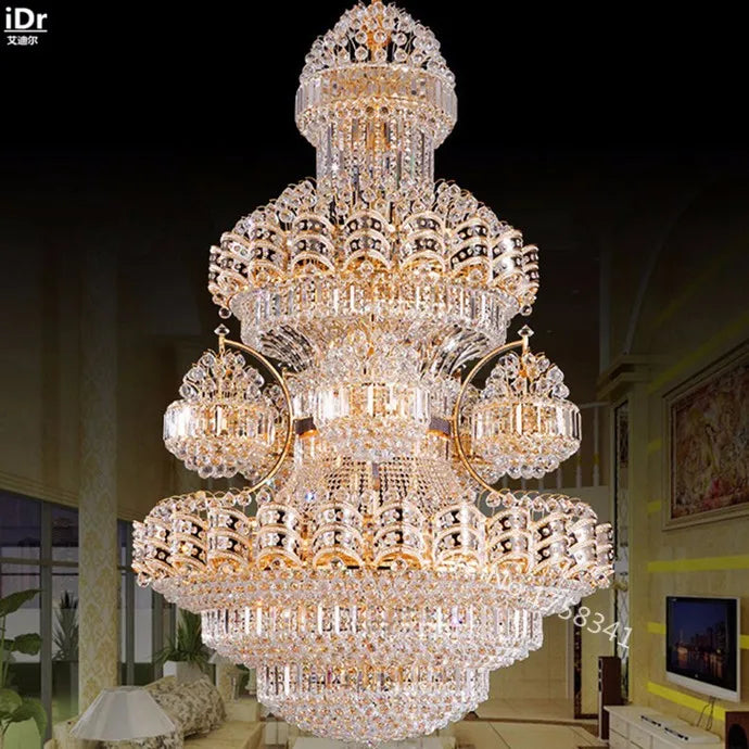 Crystal lamp living room floor luxury penthouse villa headlight lamp hotel engineering lamp factory outlets Chandeliers Lmy-022