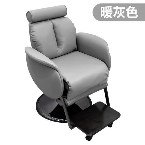 HXL Luxury Massage Armchair Electric Smart USB Charging Hairdressing Chair Put down
