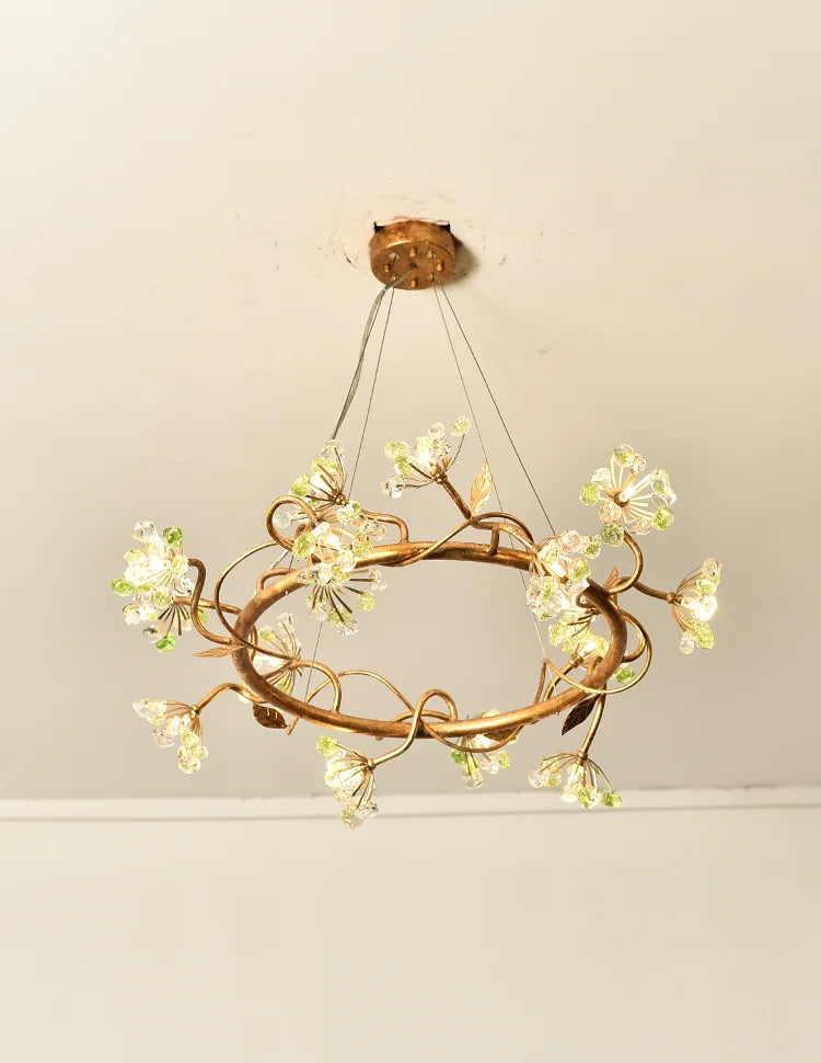 Chinese Sunflower Ceiling Lamp Chandelier for bedroom Villa Haning Light Indoor Living Room Handmade Glass Creative Vintage