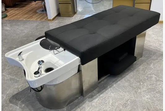 Hairdresser shampoo bed ceramic basin hairdresser hair salon special Thai lying down massage shampoo bed