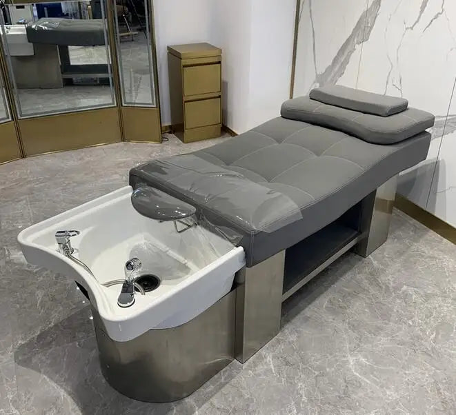 Hairdresser shampoo bed ceramic basin hairdresser hair salon special Thai lying down massage shampoo bed