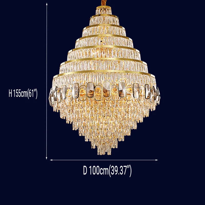 Hall and living room chandelier crystal large hanging light fixture staircase lamp villa hotel lobby theater lustre lighting