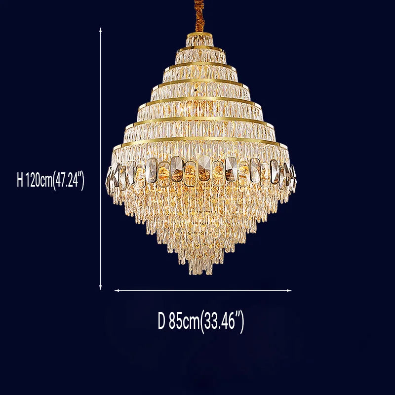 Hall and living room chandelier crystal large hanging light fixture staircase lamp villa hotel lobby theater lustre lighting