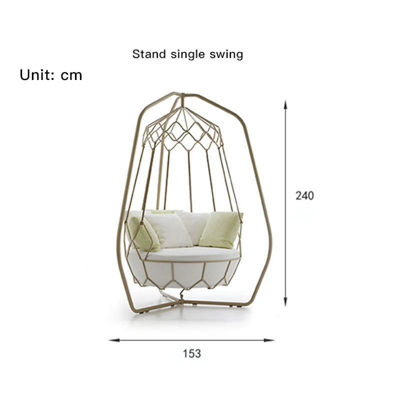 Hammock With Curtain For Kids And Adult Swing Basket Outdoor Nordic Rocking Chair Of Terrace Villa Leisure Sofa Furniture Set