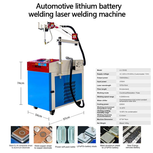 Handheld Adjustable Thickness Lithium Batteries  Automotive Welding Laser Welding Machine Cantilever Pressure Equipment 1500W