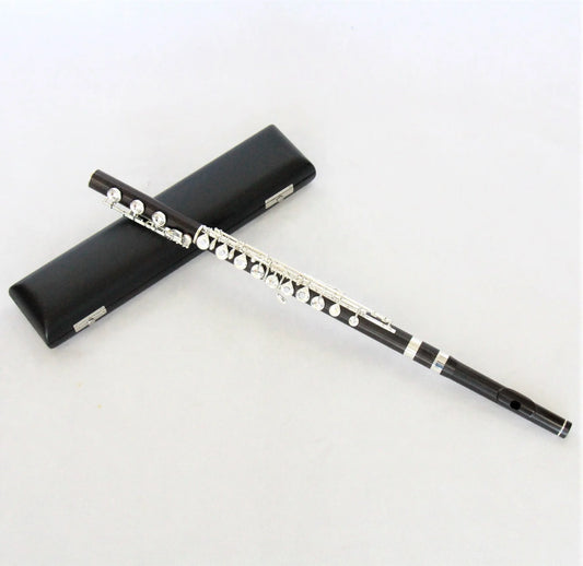 MMOOKA Handmade C Key High Cost Performance Ebony Flute Silver Plated Flute Wooden High End Professional Wooden Flute