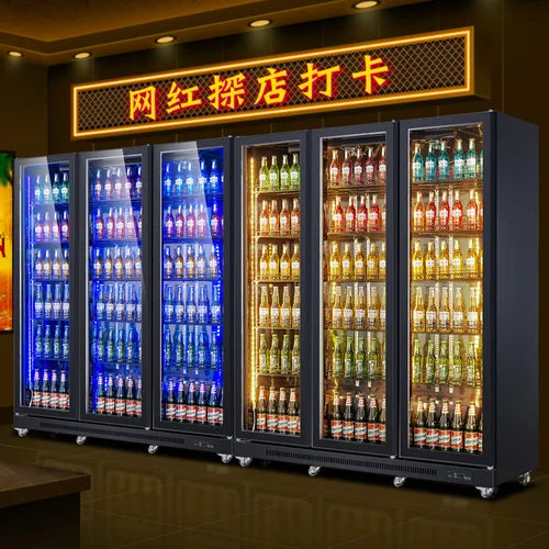 Happy Green Chain Beer Cabinet Beverage Cabinet Refrigeration and Preservation Display Cabinet Commercial Refrigerator