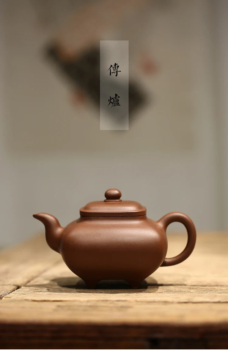 |Yixing are recommended by pure manual and old purple mud trough qing Fang Qi furnace pot teapot kung fu tea set