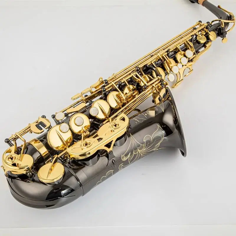 High Eb Alto Saxophone Brass Black nickel gold E Flat Sax Key Type Woodwind Instrument high quality In stock with Accessories