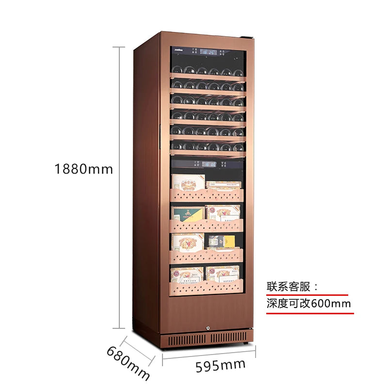 High-End Intelligent Double Temperature Cigar Cabinet Constant Temperature and Humidity Red Wine Cigar All-in-One Cabinet