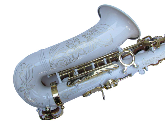 High Grade Antique Finish Eb E-flat Alto Saxophone Sax Shell Key Carve Pattern Woodwind Instrument with Case Other Aeccessaries