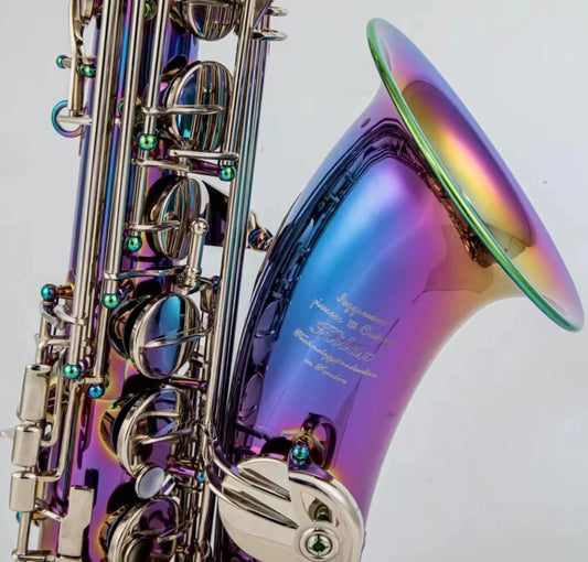 High Qrofession Tenor Saxophone Bb Tune lacquered Dazzling colour Woodwind Instrument With Case Accessories Free Shipping