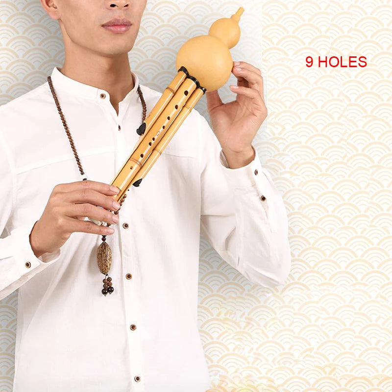 MMOOKA High Quality 9 Holes Professional Performance Cucurbit Instrument Great Sound Music Playing Hulusi  Flute A/C/bB/D/F/G Tone